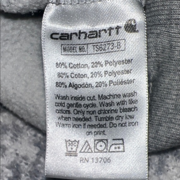 Carhartt Kids Charcoal Gray Hoodie size 3 months and onesie bodysuit 6 months - Picture 6 of 9